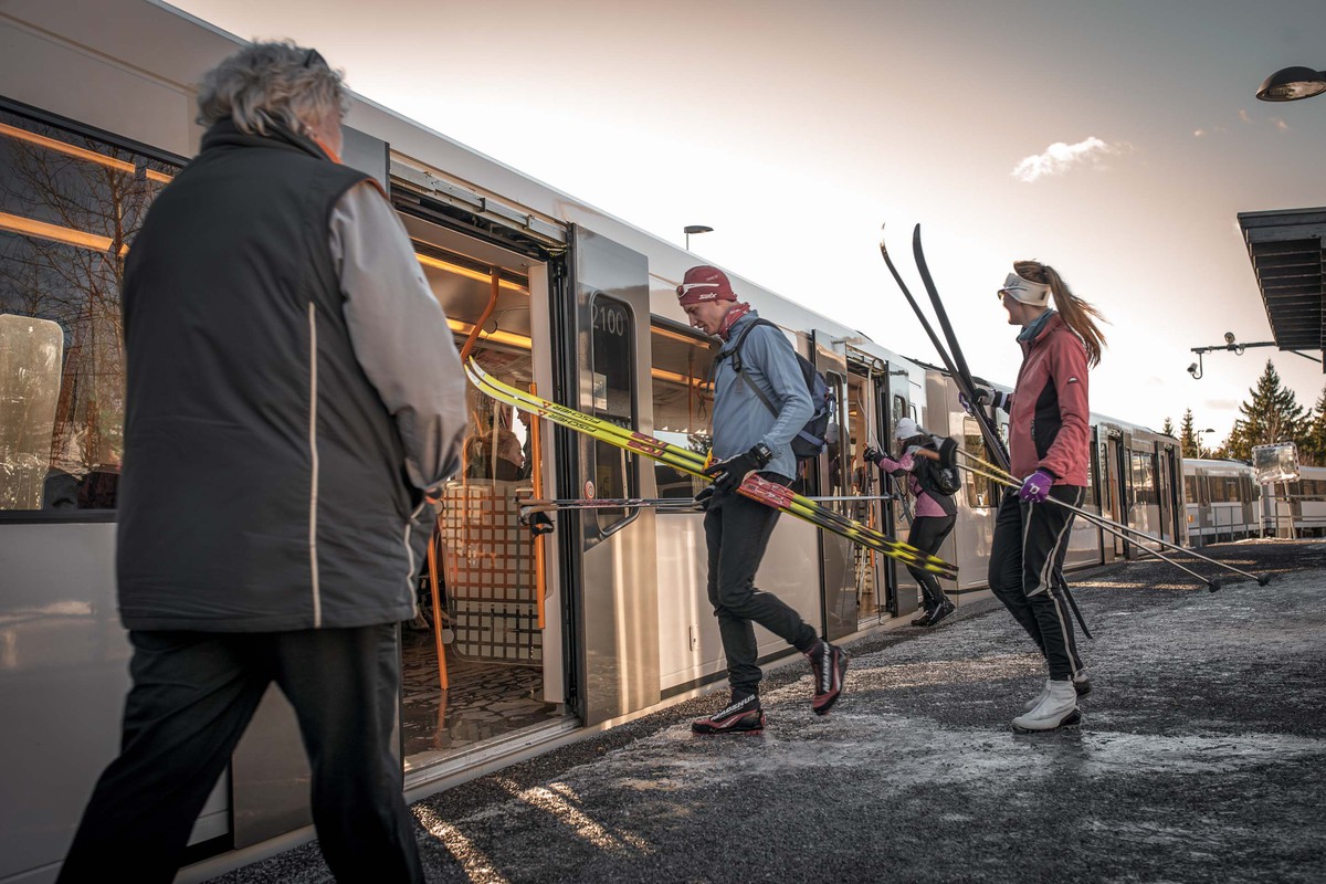 Cross-country skiers, Oslo.